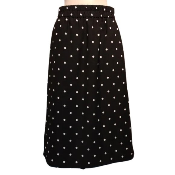 J. Crew Factory Polka Dot Midi Skirt with Pockets - Picture 5 of 9